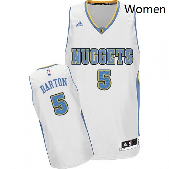 Womens Adidas Denver Nuggets 5 Will Barton Swingman White Home NBA Jersey Womens Adidas Denver Nuggets 5 Will Barton Swingman White Home NBA Jersey