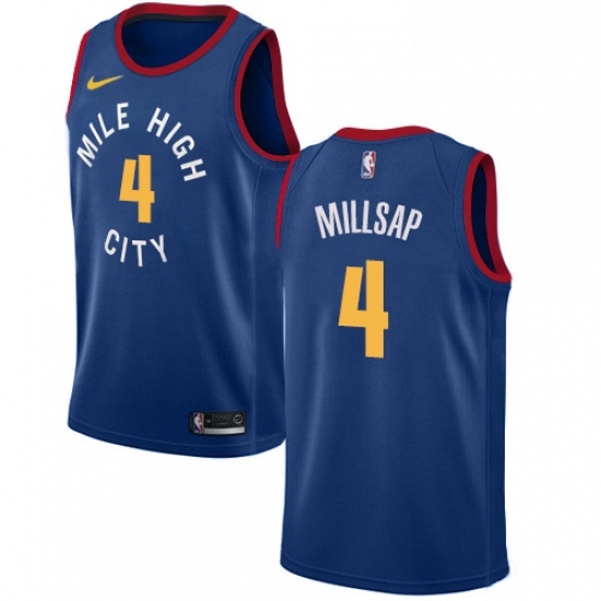 Womens Nike Denver Nuggets 4 Paul Millsap Swingman Light Blue Alternate NBA Jersey Statement Edition Womens Nike Denver Nuggets 4 Paul Millsap Swingman Light Blue Alternate NBA Jersey Statement Edition