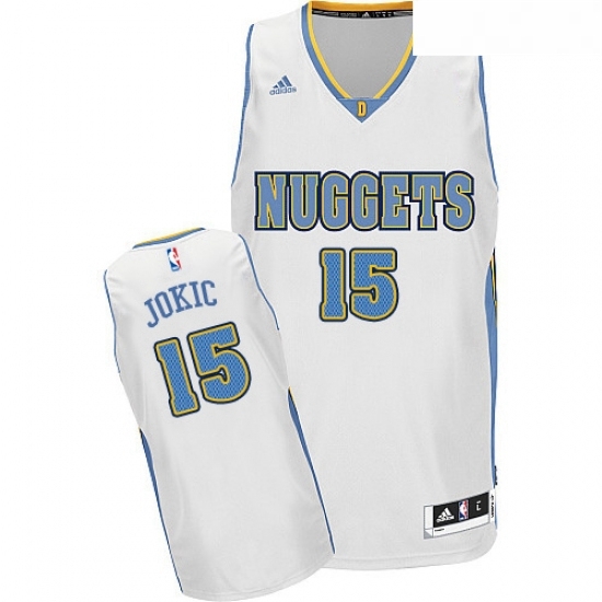 Youth Adidas Denver Nuggets 15 Nikola Jokic Swingman White Home NBA Jersey Youth Adidas Denver Nuggets 15 Nikola Jokic Swingman White Home NBA Jersey