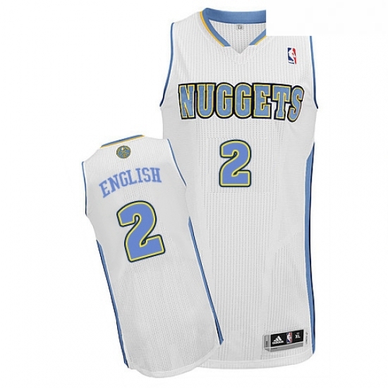 Youth Adidas Denver Nuggets 2 Alex English Authentic White Home NBA Jersey Youth Adidas Denver Nuggets 2 Alex English Authentic White Home NBA Jersey