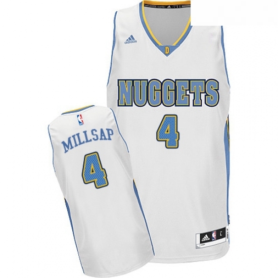 Youth Adidas Denver Nuggets 4 Paul Millsap Swingman White Home NBA Jersey Youth Adidas Denver Nuggets 4 Paul Millsap Swingman White Home NBA Jersey