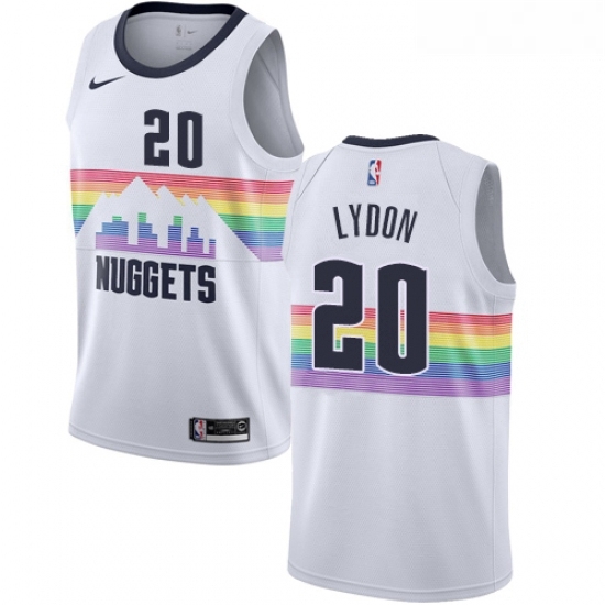 Youth Nike Denver Nuggets 20 Tyler Lydon Swingman White NBA Jersey City Edition Youth Nike Denver Nuggets 20 Tyler Lydon Swingman White NBA Jersey City Edition