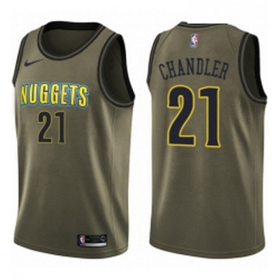 Youth Nike Denver Nuggets 21 Wilson Chandler Swingman Green Salute to Service NBA Jersey Youth Nike Denver Nuggets 21 Wilson Chandler Swingman Green Salute to Service NBA Jersey