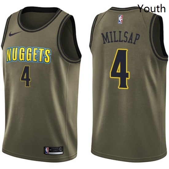 Youth Nike Denver Nuggets 4 Paul Millsap Swingman Green Salute to Service NBA Jersey Youth Nike Denver Nuggets 4 Paul Millsap Swingman Green Salute to Service NBA Jersey