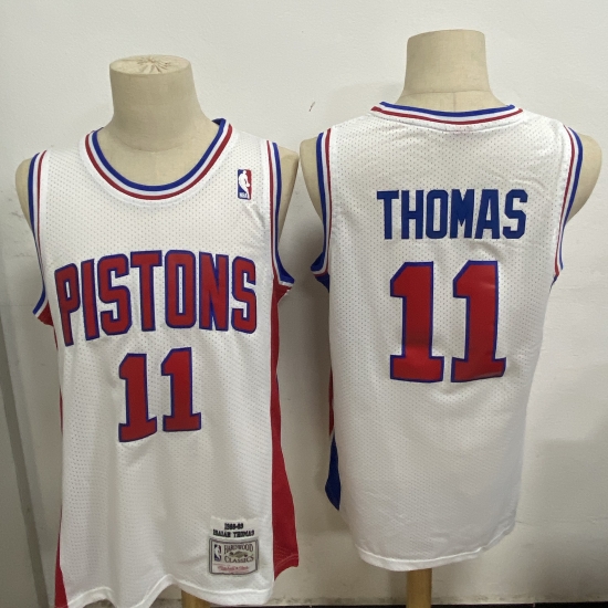 Men Detroit Pistons 11 Isiah Thomas White 1988 89 Hardwood Clas Men Detroit Pistons 11 Isiah Thomas White 1988 89 Hardwood Clas