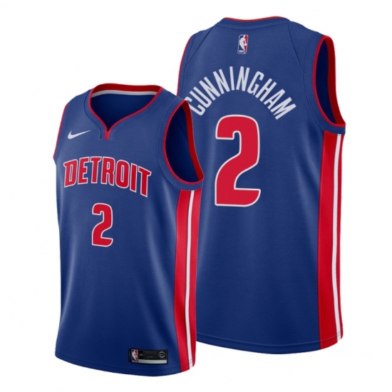 Men Detroit Pistons 2 Cade Cunningham Blue Jersey 2021 NBA Jersey Men Detroit Pistons 2 Cade Cunningham Blue Jersey 2021 NBA Jersey
