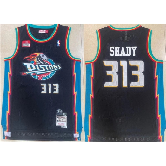Men Detroit Pistons 313 Shady Black Mitchell 26 Ness Throwback Stitched Jersey Men Detroit Pistons 313 Shady Black Mitchell 26 Ness Throwback Stitched Jersey