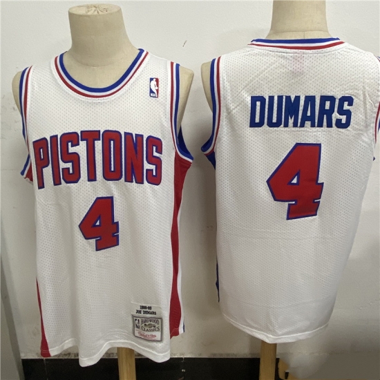 Men Detroit Pistons 4 Joe Dumars White 1988 89 Hardwood Classics Mesh Jersey Men Detroit Pistons 4 Joe Dumars White 1988 89 Hardwood Classics Mesh Jersey
