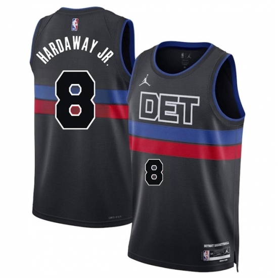 Men Detroit Pistons 8 Tim Hardaway Jr Black 2024 Statement Edition Stitched Basketball Jersey Men Detroit Pistons 8 Tim Hardaway Jr Black 2024 Statement Edition Stitched Basketball Jersey