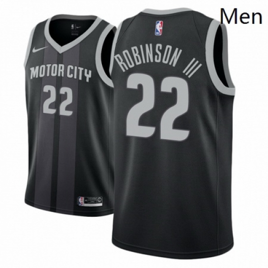 Men NBA 2018 19 Detroit Pistons 22 Glenn Robinson III City Edition Black Jersey Men NBA 2018 19 Detroit Pistons 22 Glenn Robinson III City Edition Black Jersey
