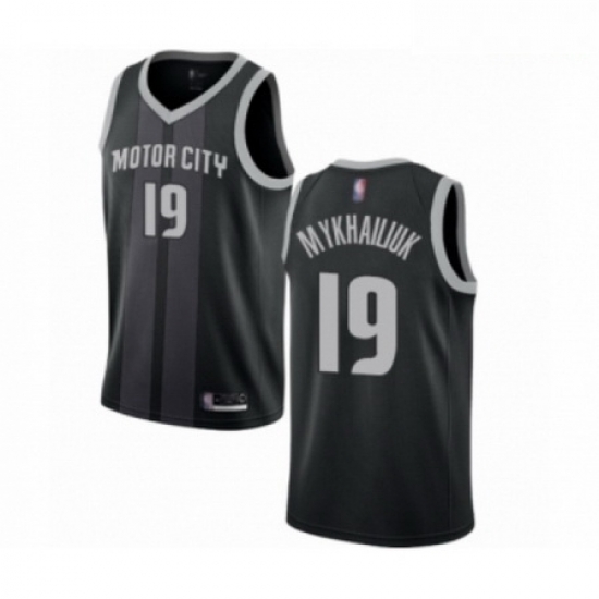 Mens Detroit Pistons 19 Sviatoslav Mykhailiuk Authentic Black Basketball Jersey City Edition Mens Detroit Pistons 19 Sviatoslav Mykhailiuk Authentic Black Basketball Jersey City Edition