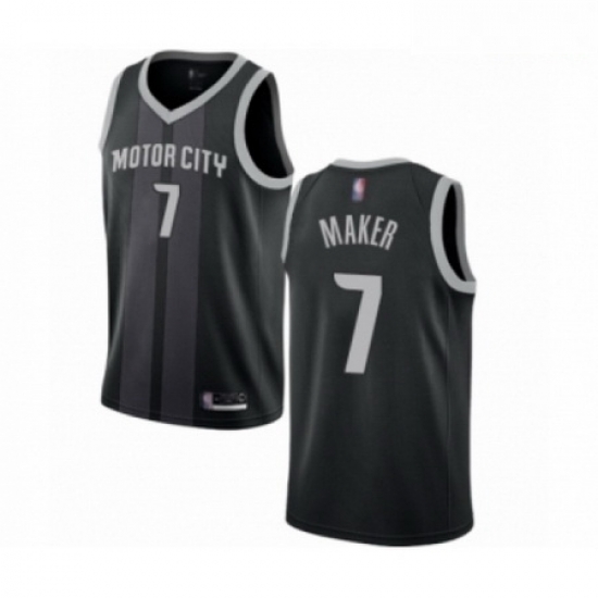 Mens Detroit Pistons 7 Thon Maker Authentic Black Basketball Jersey City Edition Mens Detroit Pistons 7 Thon Maker Authentic Black Basketball Jersey City Edition