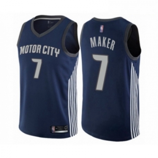 Mens Detroit Pistons 7 Thon Maker Authentic Navy Blue Basketball Jersey City Edition Mens Detroit Pistons 7 Thon Maker Authentic Navy Blue Basketball Jersey City Edition