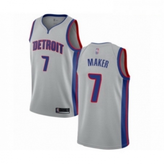 Mens Detroit Pistons 7 Thon Maker Authentic Silver Basketball Jersey Statement Edition Mens Detroit Pistons 7 Thon Maker Authentic Silver Basketball Jersey Statement Edition