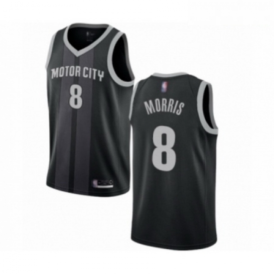 Mens Detroit Pistons 8 Markieff Morris Authentic Black Basketball Jersey City Edition Mens Detroit Pistons 8 Markieff Morris Authentic Black Basketball Jersey City Edition