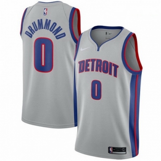 Mens Nike Detroit Pistons 0 Andre Drummond Authentic Silver NBA Jersey Statement Edition Mens Nike Detroit Pistons 0 Andre Drummond Authentic Silver NBA Jersey Statement Edition