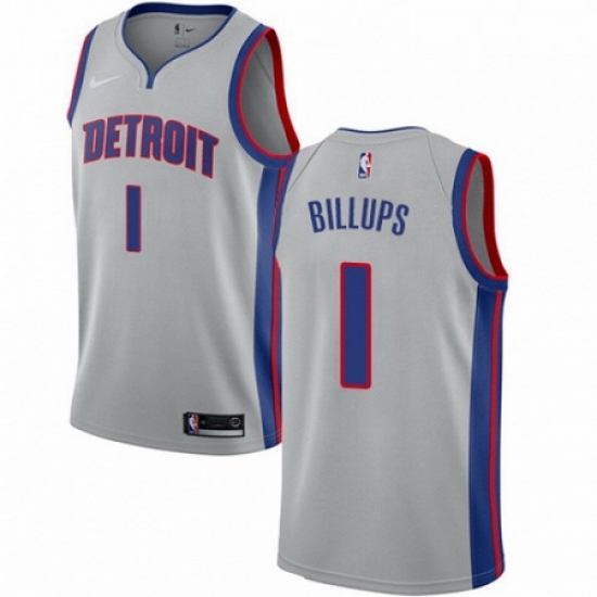 Mens Nike Detroit Pistons 1 Chauncey Billups Swingman Silver NBA Jersey Statement Edition Mens Nike Detroit Pistons 1 Chauncey Billups Swingman Silver NBA Jersey Statement Edition