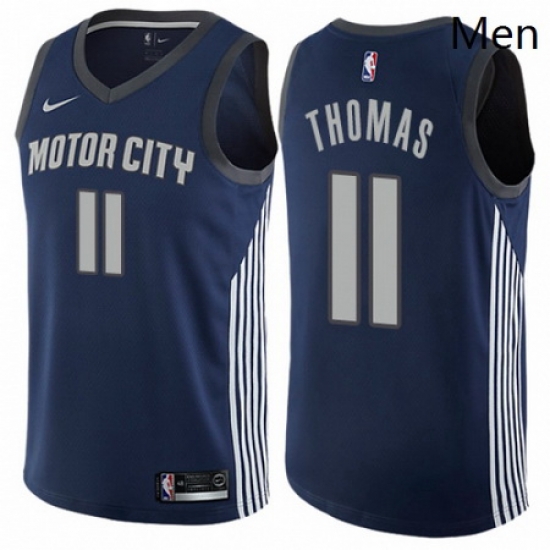 Mens Nike Detroit Pistons 11 Isiah Thomas Swingman Navy Blue NBA Jersey City Edition Mens Nike Detroit Pistons 11 Isiah Thomas Swingman Navy Blue NBA Jersey City Edition