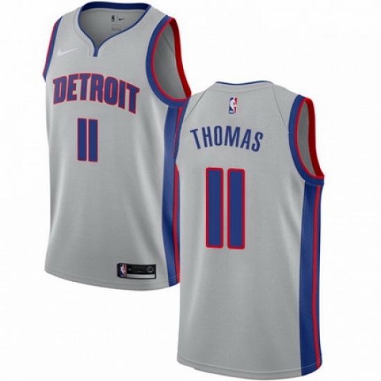 Mens Nike Detroit Pistons 11 Isiah Thomas Swingman Silver NBA Jersey Statement Edition Mens Nike Detroit Pistons 11 Isiah Thomas Swingman Silver NBA Jersey Statement Edition