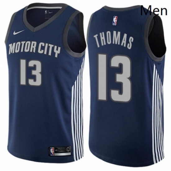 Mens Nike Detroit Pistons 13 Khyri Thomas Authentic Navy Blue NBA Jersey City Edition Mens Nike Detroit Pistons 13 Khyri Thomas Authentic Navy Blue NBA Jersey City Edition