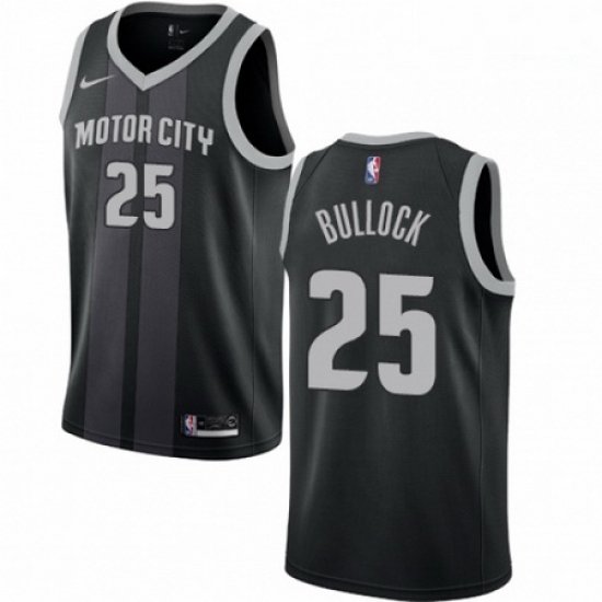 Mens Nike Detroit Pistons 25 Reggie Bullock Swingman Black NBA Jersey City Edition Mens Nike Detroit Pistons 25 Reggie Bullock Swingman Black NBA Jersey City Edition