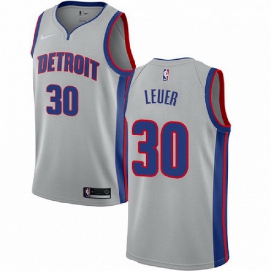 Mens Nike Detroit Pistons 30 Jon Leuer Authentic Silver NBA Jersey Statement Edition Mens Nike Detroit Pistons 30 Jon Leuer Authentic Silver NBA Jersey Statement Edition