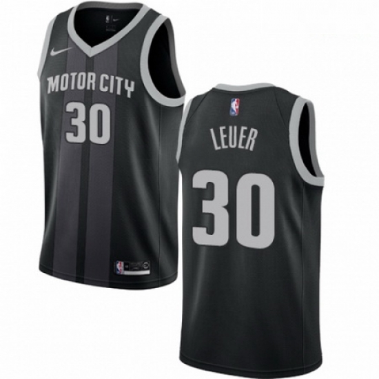 Mens Nike Detroit Pistons 30 Jon Leuer Swingman Black NBA Jersey City Edition Mens Nike Detroit Pistons 30 Jon Leuer Swingman Black NBA Jersey City Edition