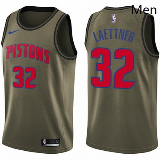 Mens Nike Detroit Pistons 32 Christian Laettner Swingman Green Salute to Service NBA Jersey Mens Nike Detroit Pistons 32 Christian Laettner Swingman Green Salute to Service NBA Jersey