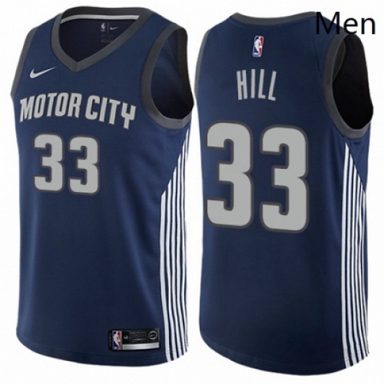Mens Nike Detroit Pistons 33 Grant Hill Swingman Navy Blue NBA Jersey City Edition Mens Nike Detroit Pistons 33 Grant Hill Swingman Navy Blue NBA Jersey City Edition