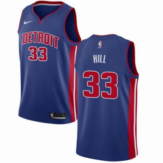 Mens Nike Detroit Pistons 33 Grant Hill Swingman Royal Blue Road NBA Jersey Icon Edition Mens Nike Detroit Pistons 33 Grant Hill Swingman Royal Blue Road NBA Jersey Icon Edition
