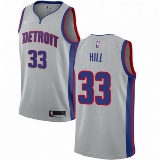 Mens Nike Detroit Pistons 33 Grant Hill Swingman Silver NBA Jersey Statement Edition Mens Nike Detroit Pistons 33 Grant Hill Swingman Silver NBA Jersey Statement Edition