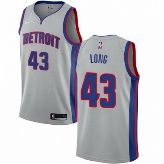 Mens Nike Detroit Pistons 43 Grant Long Swingman Silver NBA Jersey Statement Edition Mens Nike Detroit Pistons 43 Grant Long Swingman Silver NBA Jersey Statement Edition