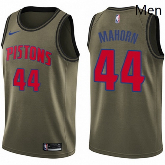 Mens Nike Detroit Pistons 44 Rick Mahorn Swingman Green Salute to Service NBA Jersey Mens Nike Detroit Pistons 44 Rick Mahorn Swingman Green Salute to Service NBA Jersey