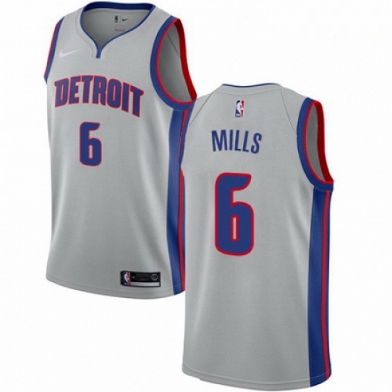 Mens Nike Detroit Pistons 6 Terry Mills Authentic Silver NBA Jersey Statement Edition Mens Nike Detroit Pistons 6 Terry Mills Authentic Silver NBA Jersey Statement Edition