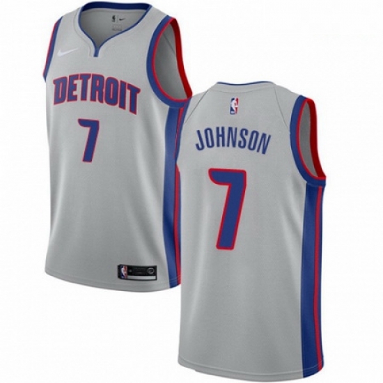Mens Nike Detroit Pistons 7 Stanley Johnson Authentic Silver NBA Jersey Statement Edition Mens Nike Detroit Pistons 7 Stanley Johnson Authentic Silver NBA Jersey Statement Edition