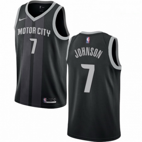 Mens Nike Detroit Pistons 7 Stanley Johnson Swingman Black NBA Jersey City Edition Mens Nike Detroit Pistons 7 Stanley Johnson Swingman Black NBA Jersey City Edition