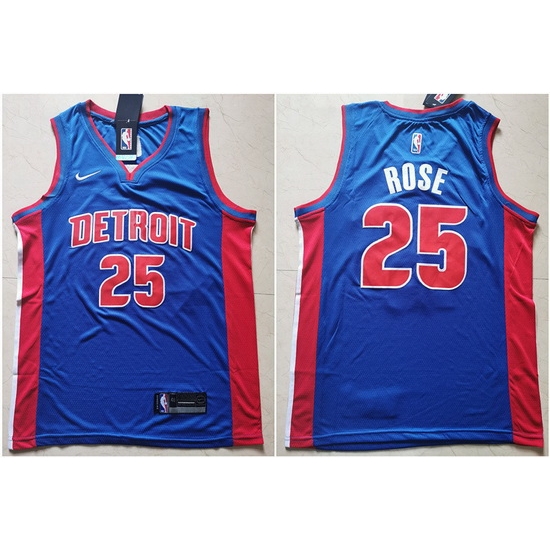 Pistons 25 Derrick Rose Blue Nike Swingman Jersey Pistons 25 Derrick Rose Blue Nike Swingman Jersey