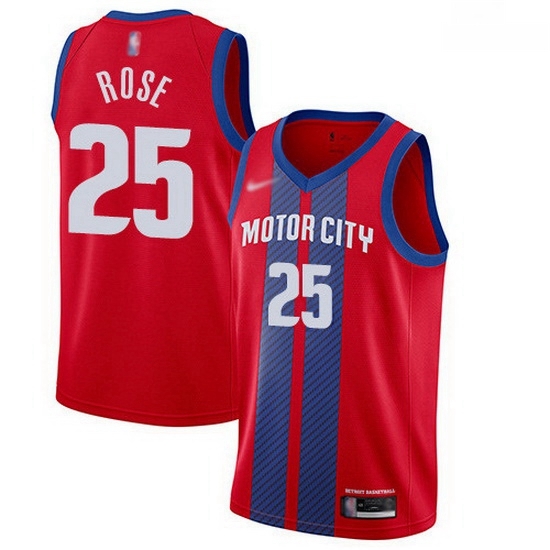 Pistons 25 Derrick Rose Red Basketball Swingman City Edition 2019 20 Jersey Pistons 25 Derrick Rose Red Basketball Swingman City Edition 2019 20 Jersey