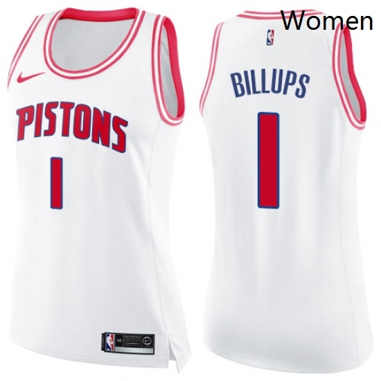 Womens Nike Detroit Pistons 1 Chauncey Billups Swingman WhitePink Fashion NBA Jersey Womens Nike Detroit Pistons 1 Chauncey Billups Swingman WhitePink Fashion NBA Jersey