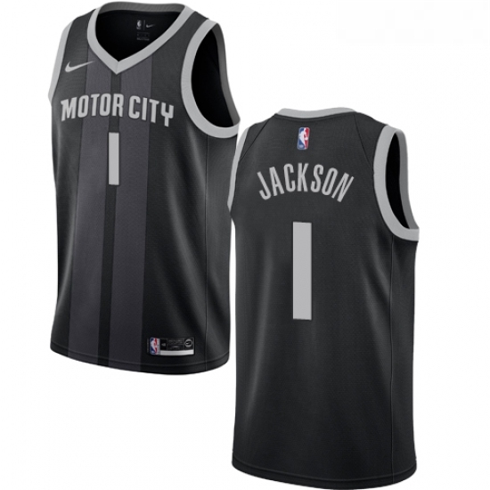 Womens Nike Detroit Pistons 1 Reggie Jackson Swingman Black NBA Jersey City Edition Womens Nike Detroit Pistons 1 Reggie Jackson Swingman Black NBA Jersey City Edition
