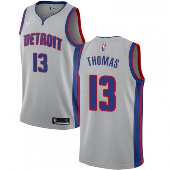 Womens Nike Detroit Pistons 13 Khyri Thomas Swingman Silver NBA Jersey Statement Edition Womens Nike Detroit Pistons 13 Khyri Thomas Swingman Silver NBA Jersey Statement Edition