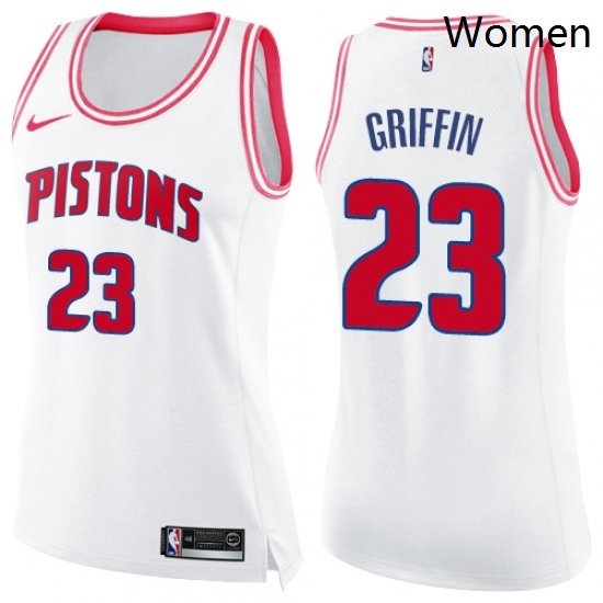 Womens Nike Detroit Pistons 23 Blake Griffin Swingman WhitePink Fashion NBA Jersey Womens Nike Detroit Pistons 23 Blake Griffin Swingman WhitePink Fashion NBA Jersey