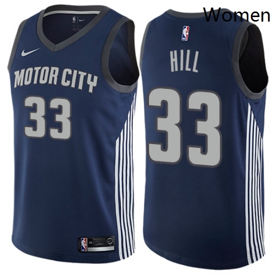 Womens Nike Detroit Pistons 33 Grant Hill Swingman Navy Blue NBA Jersey City Edition Womens Nike Detroit Pistons 33 Grant Hill Swingman Navy Blue NBA Jersey City Edition