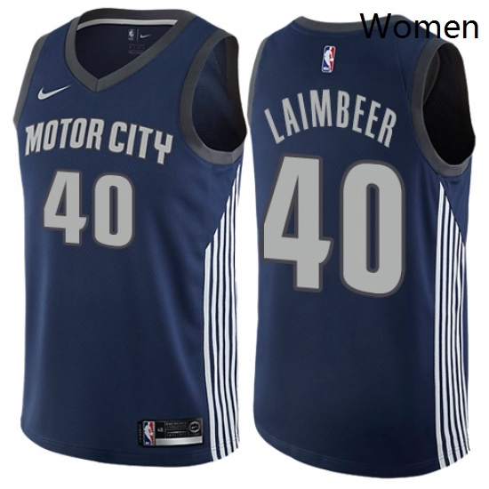 Womens Nike Detroit Pistons 40 Bill Laimbeer Swingman Navy Blue NBA Jersey City Edition Womens Nike Detroit Pistons 40 Bill Laimbeer Swingman Navy Blue NBA Jersey City Edition