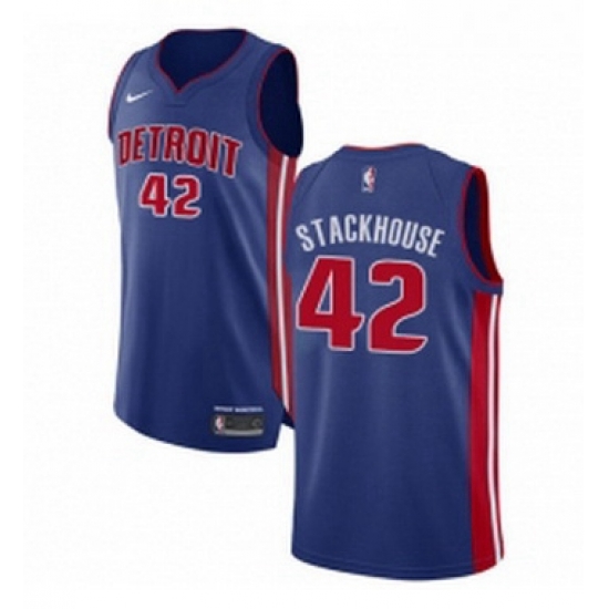 Womens Nike Detroit Pistons 42 Jerry Stackhouse Authentic Royal Blue Road NBA Jersey Icon Edition Womens Nike Detroit Pistons 42 Jerry Stackhouse Authentic Royal Blue Road NBA Jersey Icon Edition