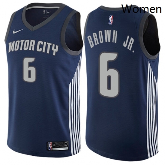 Womens Nike Detroit Pistons 6 Bruce Brown Jr Swingman Navy Blue NBA Jersey City Edition Womens Nike Detroit Pistons 6 Bruce Brown Jr Swingman Navy Blue NBA Jersey City Edition