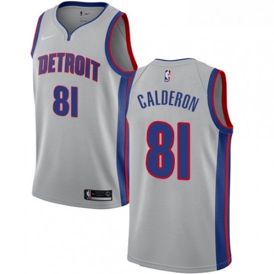 Womens Nike Detroit Pistons 81 Jose Calderon Swingman Silver NBA Jersey Statement Edition Womens Nike Detroit Pistons 81 Jose Calderon Swingman Silver NBA Jersey Statement Edition