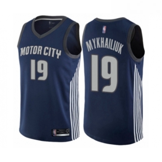 Youth Detroit Pistons 19 Sviatoslav Mykhailiuk Swingman Navy Blue Basketball Jersey City Edition Youth Detroit Pistons 19 Sviatoslav Mykhailiuk Swingman Navy Blue Basketball Jersey City Edition
