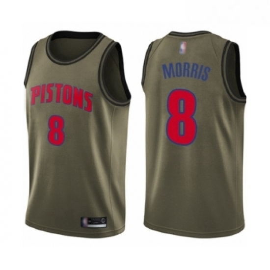 Youth Detroit Pistons 8 Markieff Morris Swingman Green Salute to Service Basketball Jersey Youth Detroit Pistons 8 Markieff Morris Swingman Green Salute to Service Basketball Jersey