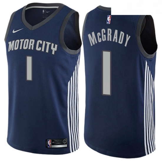 Youth Nike Detroit Pistons 1 Tracy McGrady Swingman Navy Blue NBA Jersey City Edition Youth Nike Detroit Pistons 1 Tracy McGrady Swingman Navy Blue NBA Jersey City Edition
